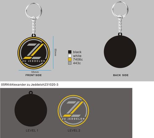 Custom rubber keychains-05RK4Alexander zu Jeddeloh