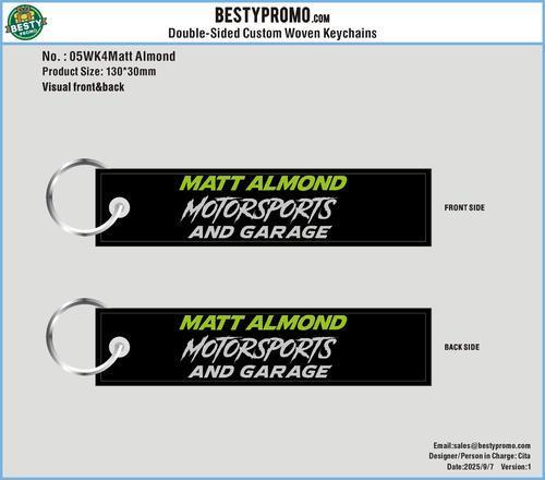 custom woven keychains-05WK4Matt Almond250907