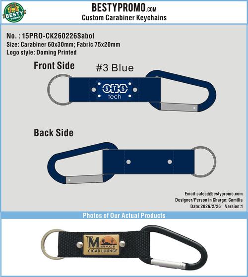 Custom Carabiner Keychain 15PRO-CK260226Sabol