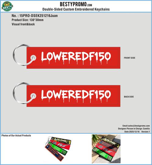 Double Sided Embroidered Keychains 15PRO-DSEK251216Juan