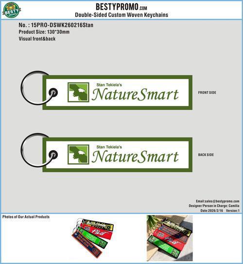 Custom Double Sided Woven Keychains 15PRO-DSWK260216Stan