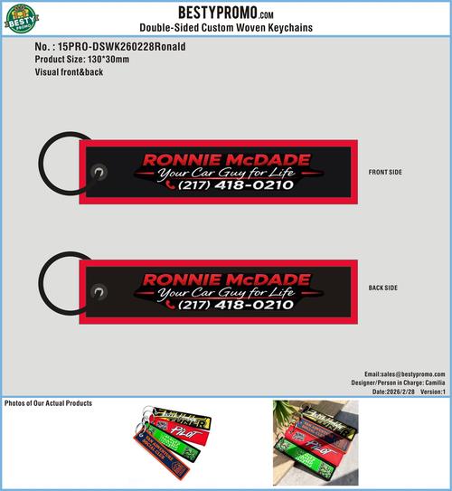 Custom Double-Sided Woven Flight Key Tag 15PRO-DSWK260228Ronald-2