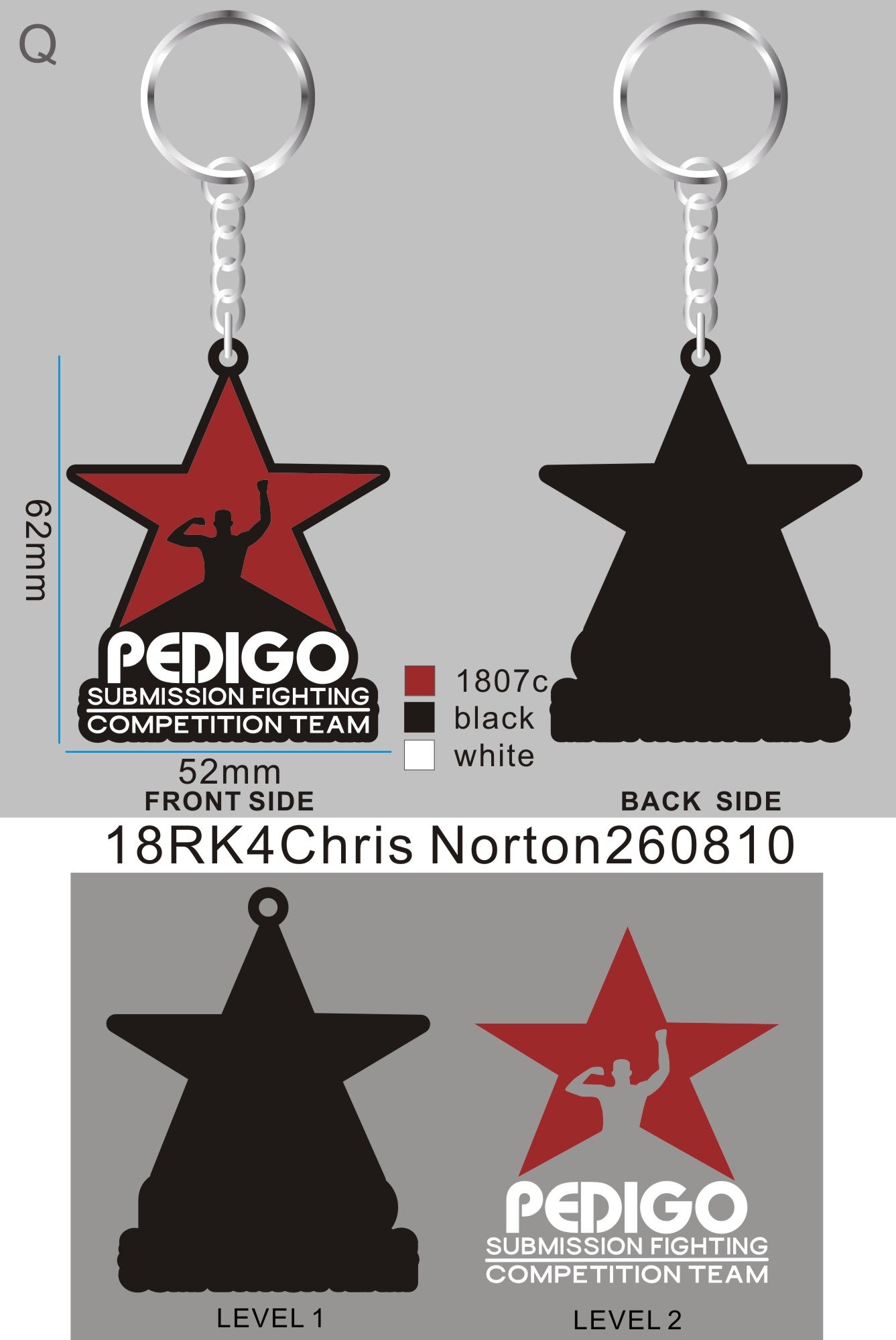 Custom 3D Die Cut Rubber Keychains-260812-18-RE