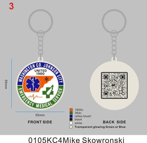 Custom 3D Die Cut Rubber Keychains(Glowing)-0105KC4Mike Skowronski10