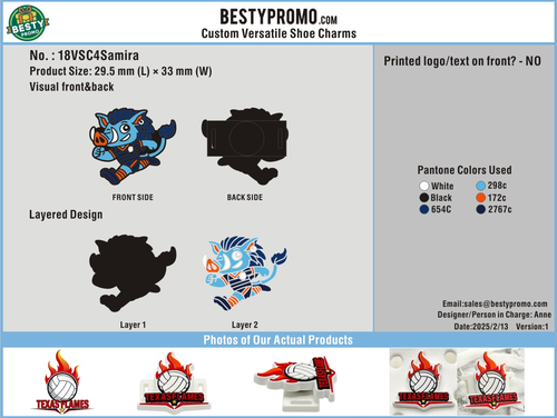 Custom versatile Shoe Charms-18RC4Samira