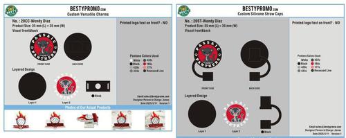 CUSTOM CHARMS AND STRAW TOPPERS - 20CC4Wendy Diaz