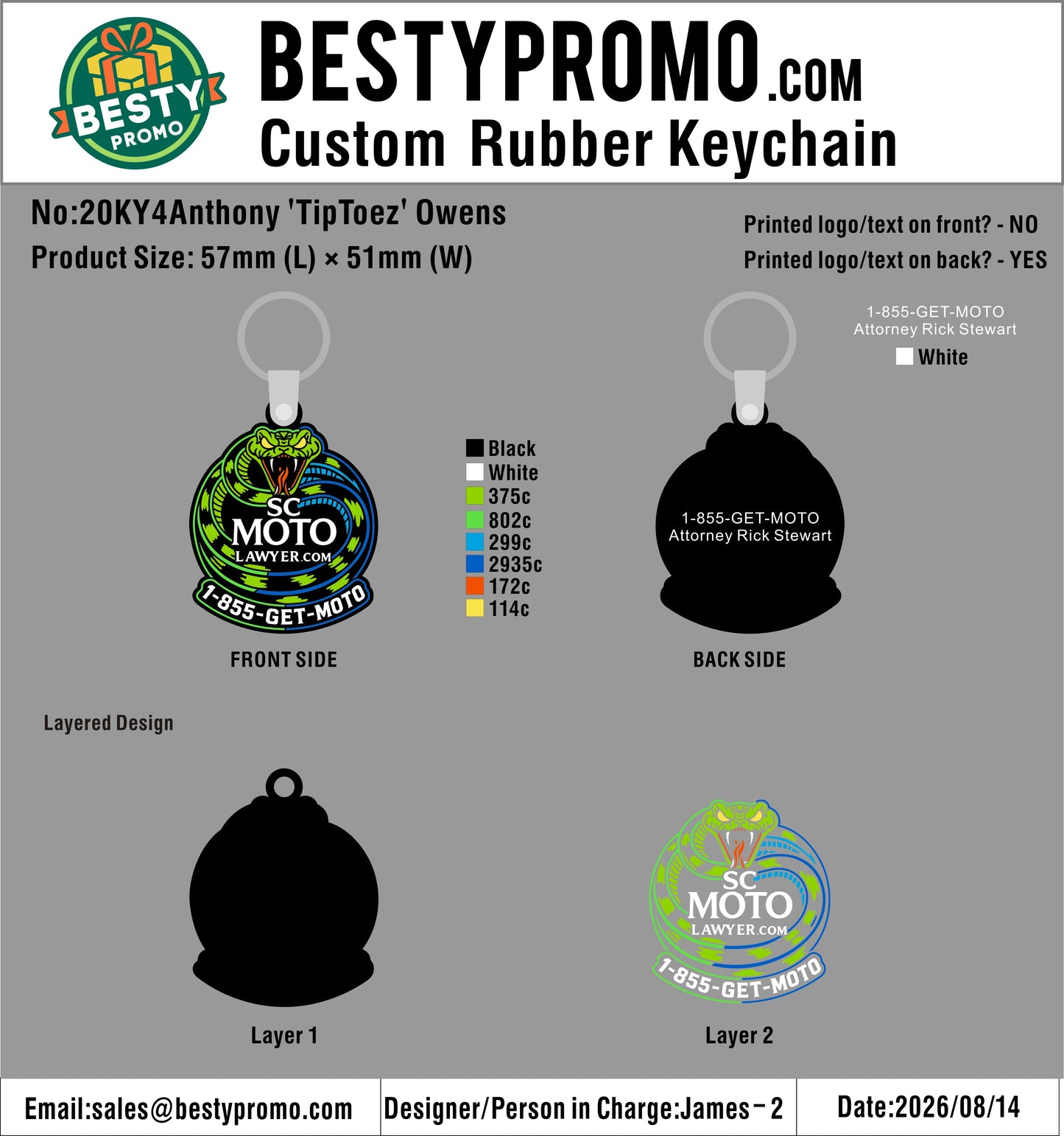 Custom 3D Die Cut Rubber Keychains – 20260817-20