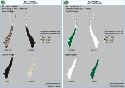 CUSTOM RUBBER KEYCHAINS-20KY4Claus D20250321