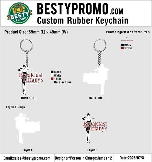 Custom 3D Die Cut Rubber Keychains – 20260708-20-RE