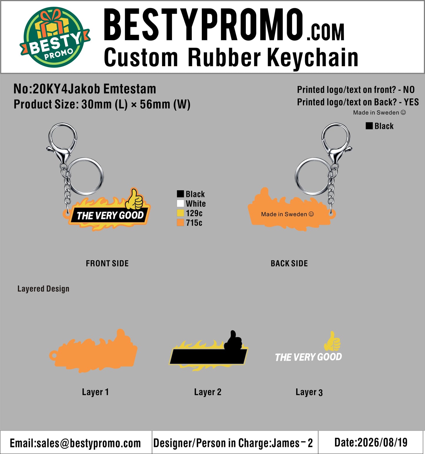 Custom 3D Die Cut Rubber Keychains – 20260820-20