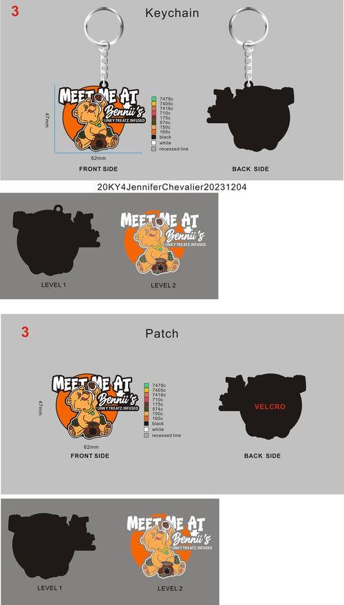 CUSTOM RUBBER KEYCHAINS+PATCH -20KY4Jennifer Chevalier