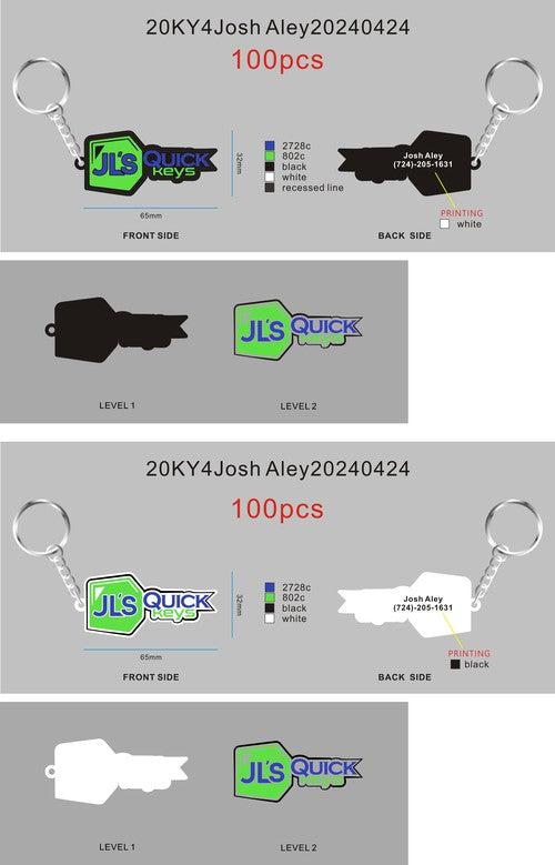 CSUTOM RUBBER KEYCHAINS - 20KY4Josh Aley