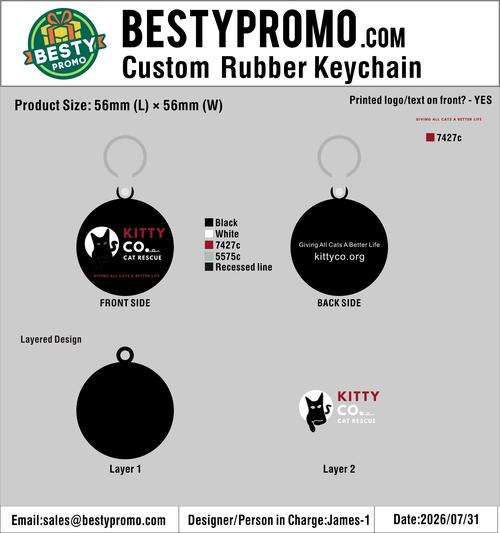 Custom 3D Die Cut Rubber Keychains - 20260731-20