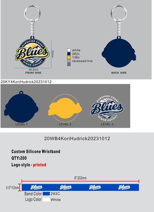 CUSTOM RUBBER KEYCHAINS +SILICONE WRISTBANDS -20KY+WB4Kori Hudrick