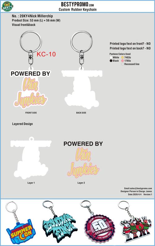 Custom 3D Die Cut Rubber Keychains – 20260408-20