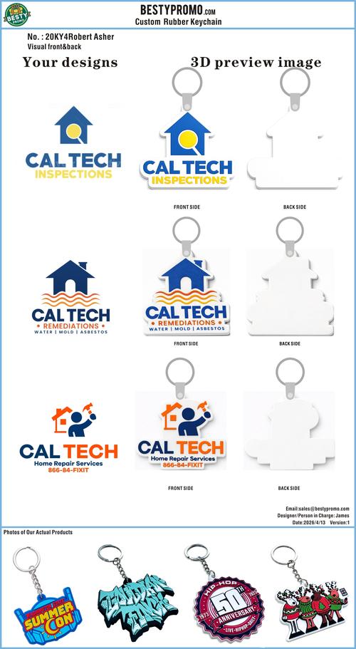 Custom 3D Die Cut Rubber Keychains - 20260419-20