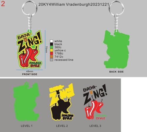 CUSTOM RUBBER KEYCHAINS - 20KY4William Vradenburgh