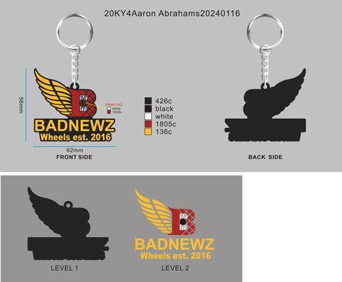 CUSTOM RUBBER KEYCHAINS - 20KY4Aaron Abrahams