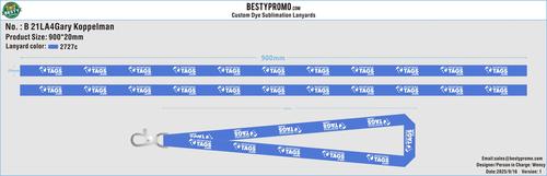 Custom Dye Sublimation Lanyards 21LA4Gary Koppelman-RE