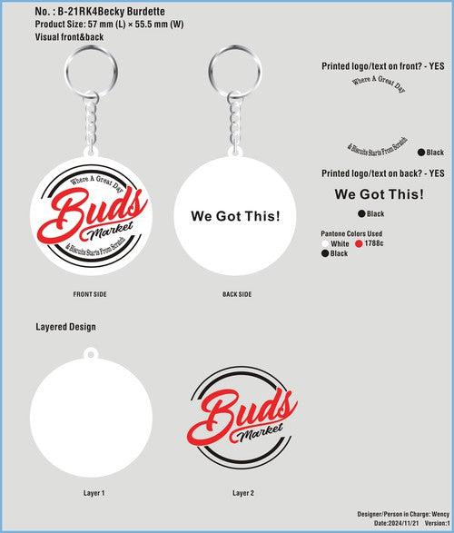 CUSTOM RUBBER KEYCHAIN 21RK4Becky Burdette -PRO