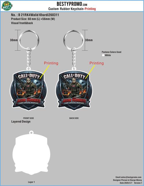 Printing Rubber Keychain 21RK4Walid Khardi260311