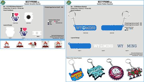 Versatile Shoe Charms AND 3D Die Cut Rubber Keychains 21VSC4Anna Rulnick250822-RE