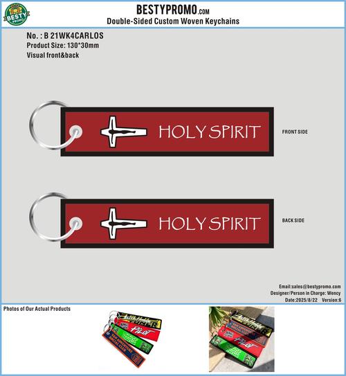 Double Sided Woven Keychains 21WK4CARLOS250822-RE