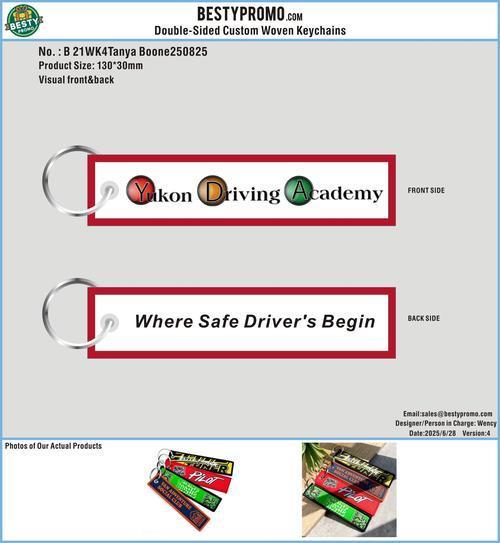 Double Sided Woven Keychains 21WK4Tanya Boone250825