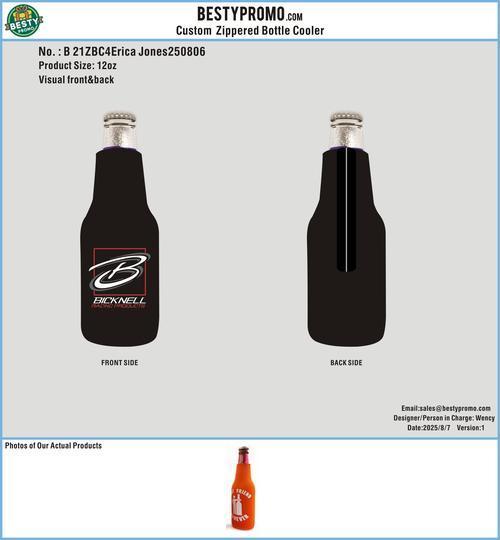 3D Rubber Keychain&Sublimated Lanyards&Zippered Bottle Coolers 21RK4Erica Jones250806