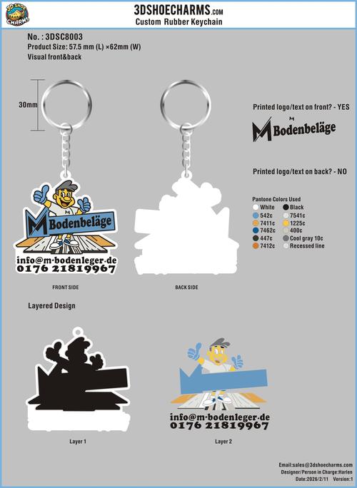 Custom 3D Rubber Keychains-24-3DSC8003
