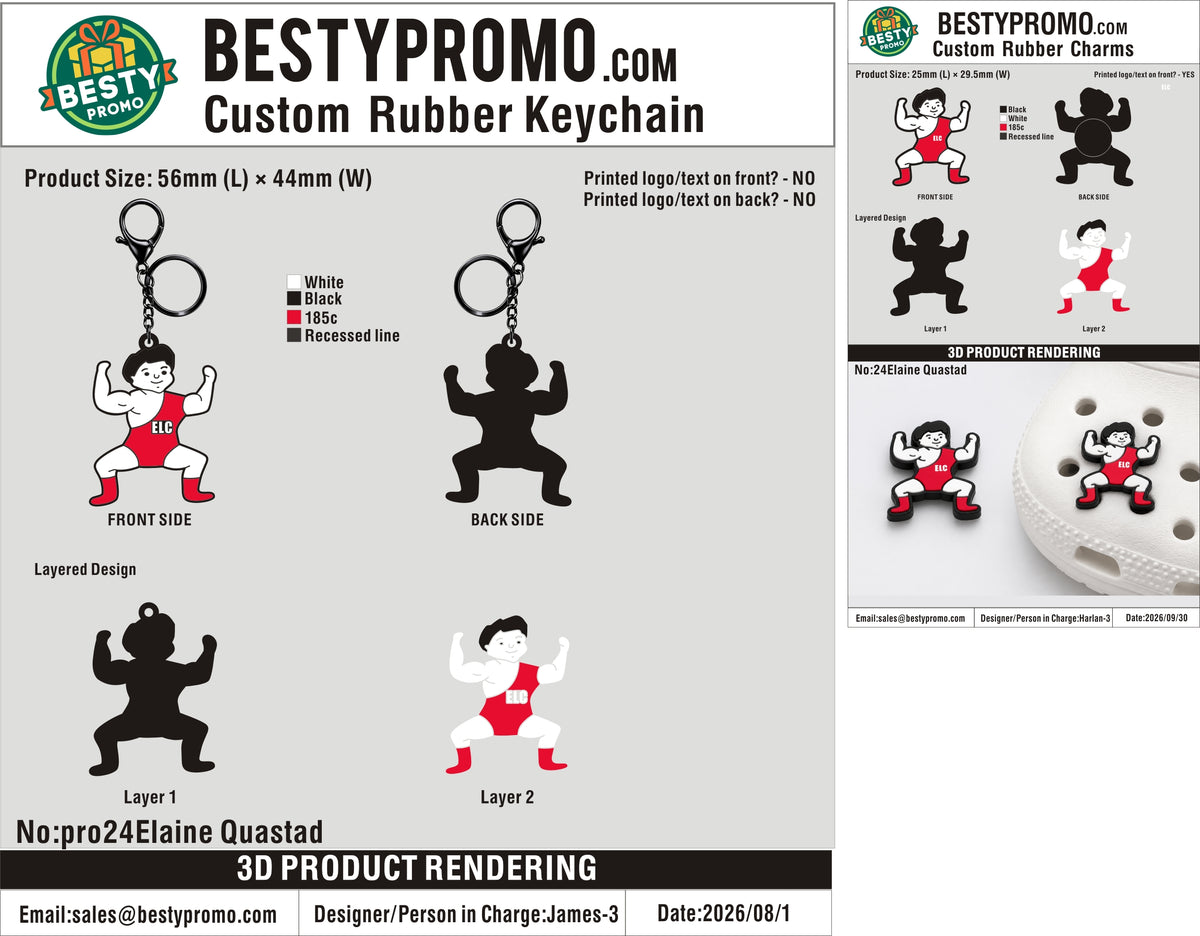 Custom 3D Rubber Keychains/Custom Clog Charms-20260929-24