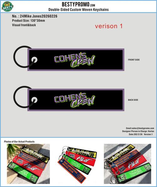 Custom Double-Sided Woven Flight Key Tags-24Mike Jones20260226