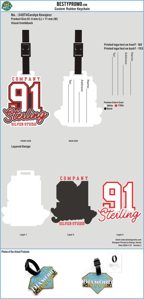 Custom 3D Die-Cut PVC Rubber Luggage Tag-24OT4Carolyn Kavajecz20260119