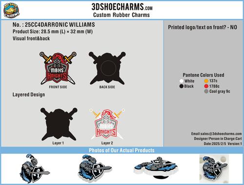 custom shoe charms-25CC4DARRONIC WILLIAMS