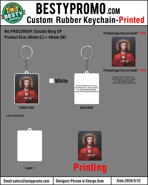 Custom 3D Die Cut Rubber Keychains - 20260912- 33