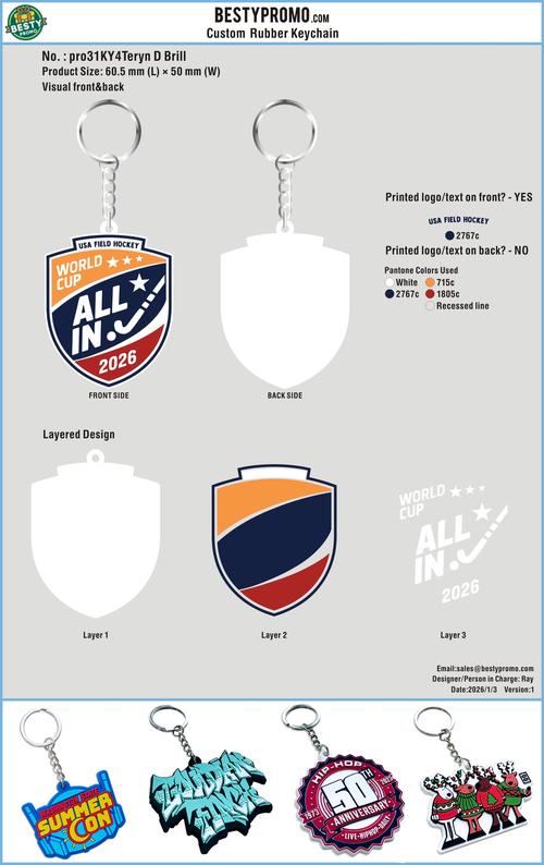 Custom 3D Die Cut Rubber Keychains-31KY4Teryn D Brill260103-RE