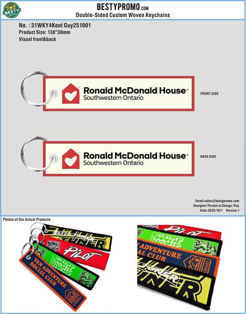 Double-Sided Custom Woven Keychains-31WKY4Kent Guy251001