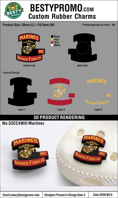 Custom 3D Rubber Clog Charms - 20260919 -33