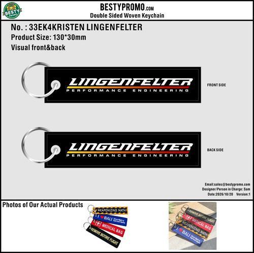 Custom Double-Sided Woven Flight Key Tag-26104-33-2