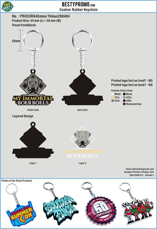 Custom 3D Rubber keychains - 260409 - 33