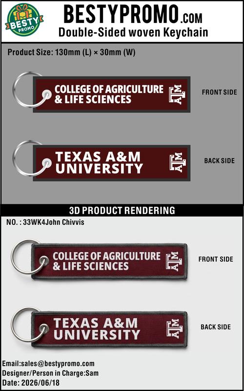Custom Double-Sided Woven Flight Key Tag – 202608011 - 33
