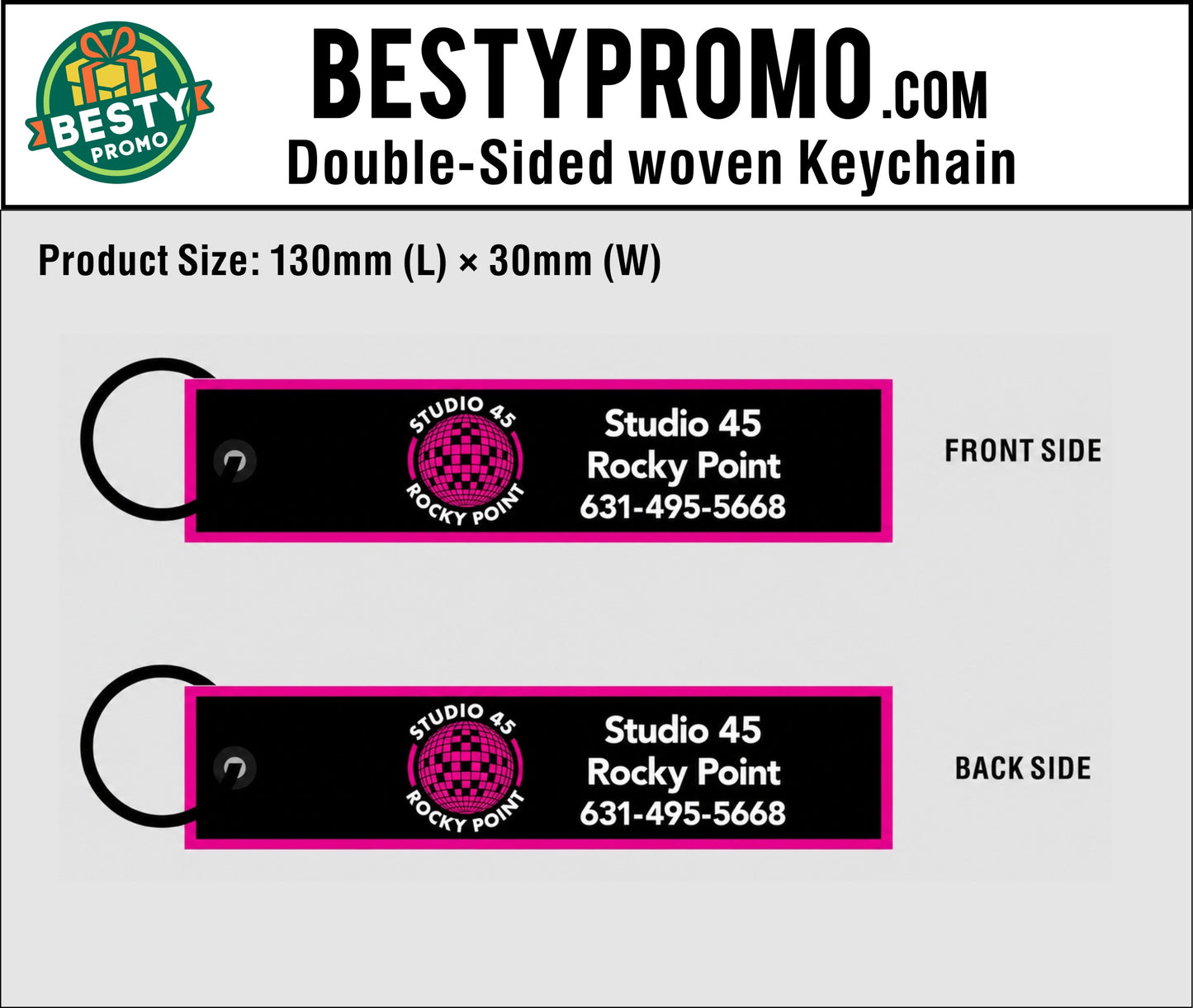 Custom Double-Sided Woven Flight Key Tag - 20260602 - 33