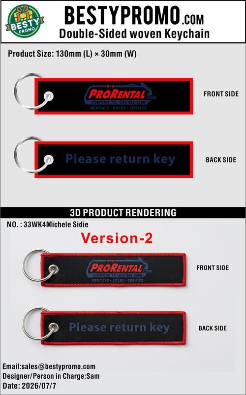 Custom Double-Sided Woven Flight Key Tag - 20260707 - 33