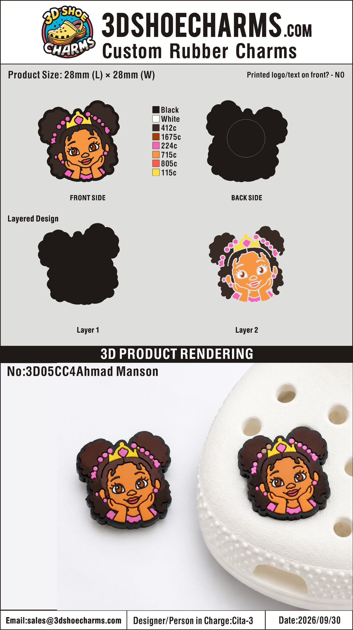 Custom Rubber Clog Charms-261001-05