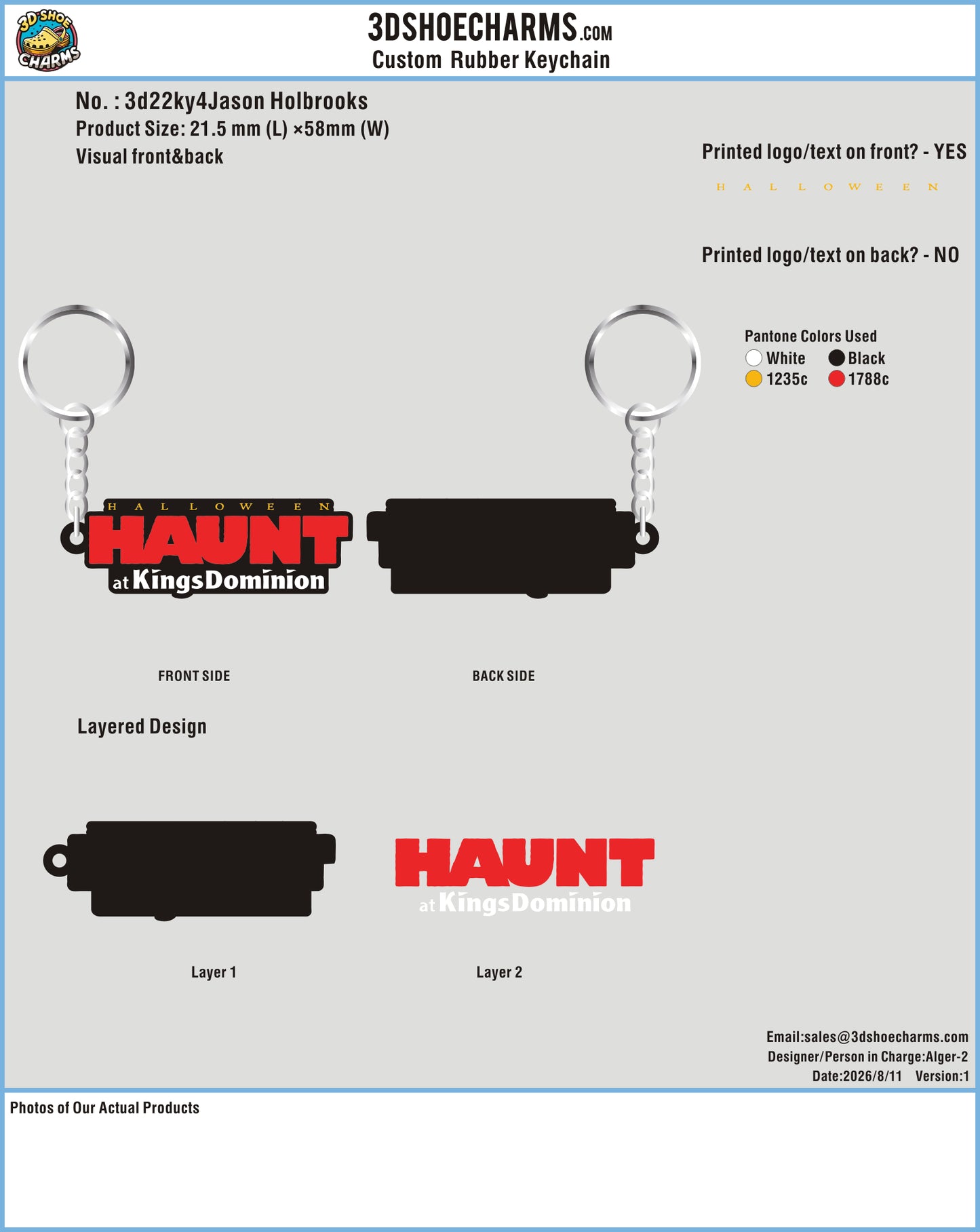Custom 3D Die Cut Rubber Keychains-202608011-22-8
