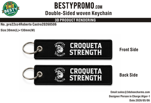 Custom Double-Sided Woven Flight Key Tag-20260509-22-1