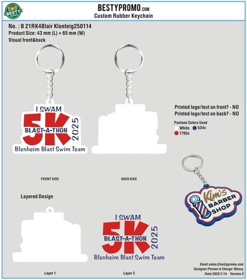 CUSTOM RUBBER KEYCHAIN 21RK4Blair Klonteig