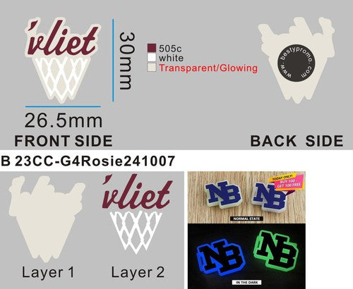 Custom Glow in the Dark Charms-23CC-G4Rosie241007