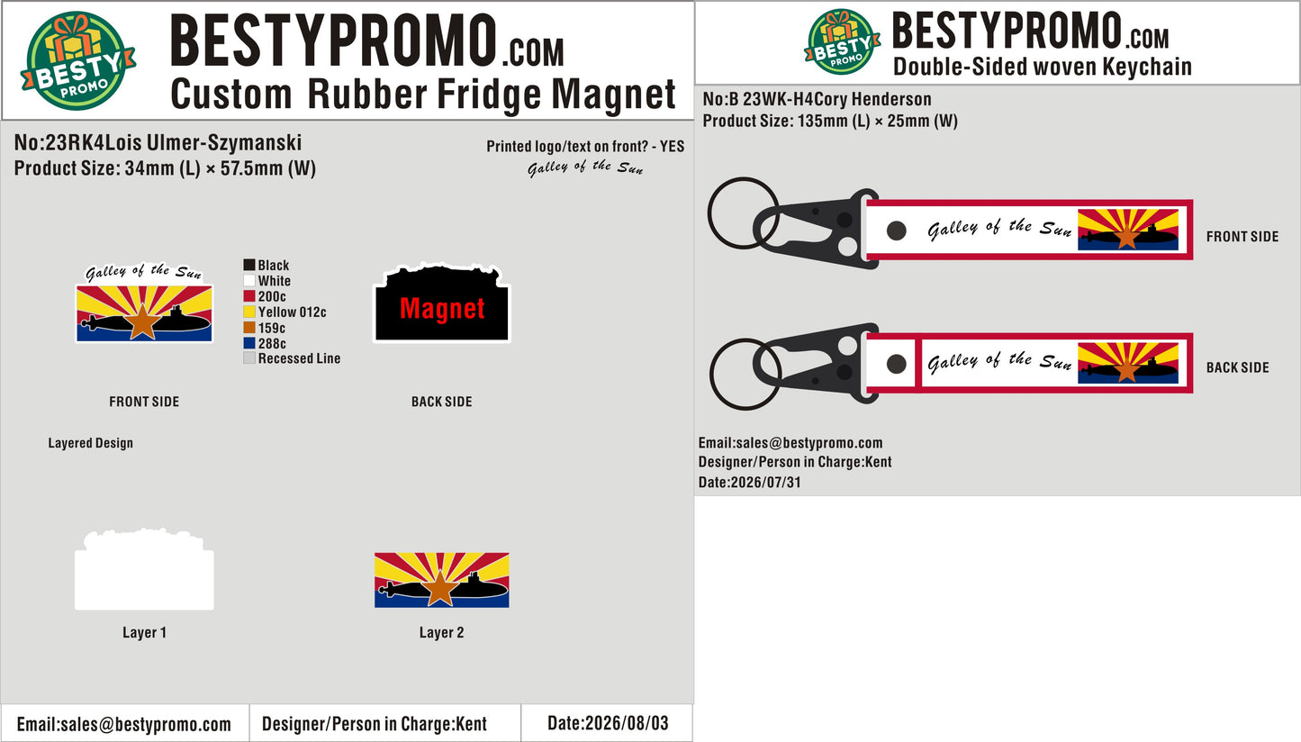 Custom 3D Soft PVC Fridge Magnet/Custom Double-Sided Woven Flight Key Tag with Snap Hook-20260803-23-RE