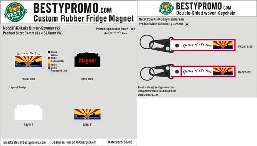 Custom 3D Soft PVC Fridge Magnet/Custom Double-Sided Woven Flight Key Tag with Snap Hook-20260803-23-RE